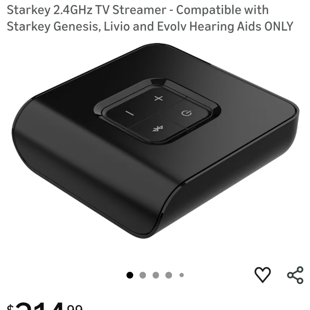 Starkey StarLink Edge TV Streamer, Compatible with Starkey Genesis, Livio, Evolv